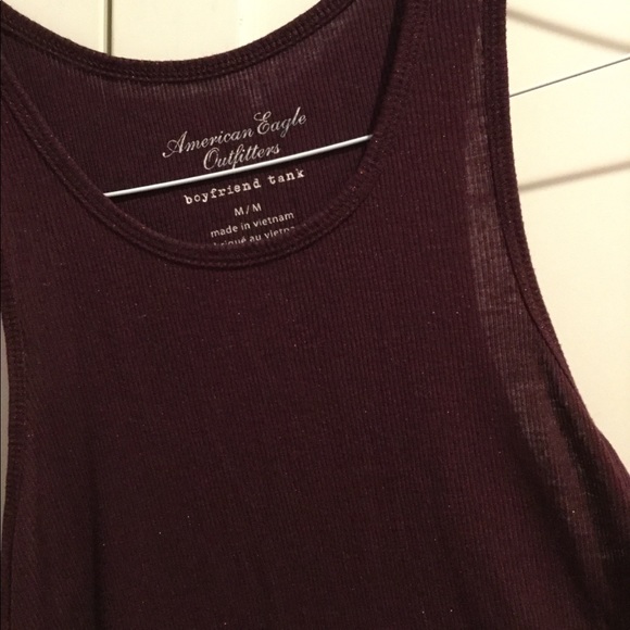 American Eagle Sparkly Burgundy Tank - Picture 2 of 3